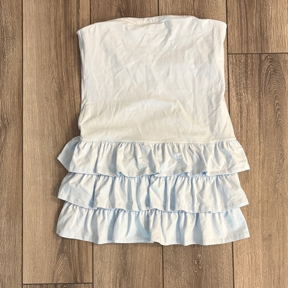 Forever 21 Light Blue Ruffled Mini Dress